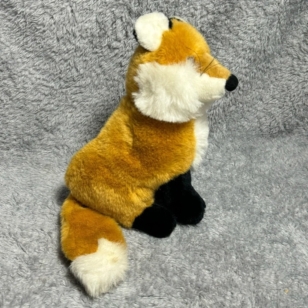 Walmart Orange Fox Plush Stuffed Animal Black Legs White Chest Soft Toy 12”